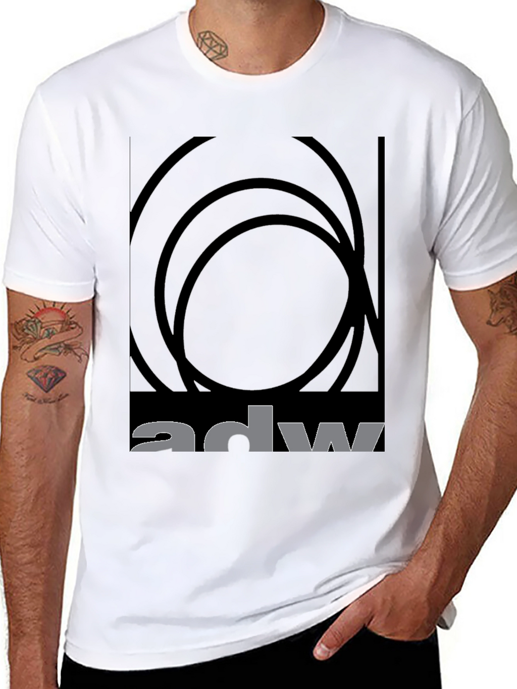 ADW Graphic Black T-Shirt - Modern Design