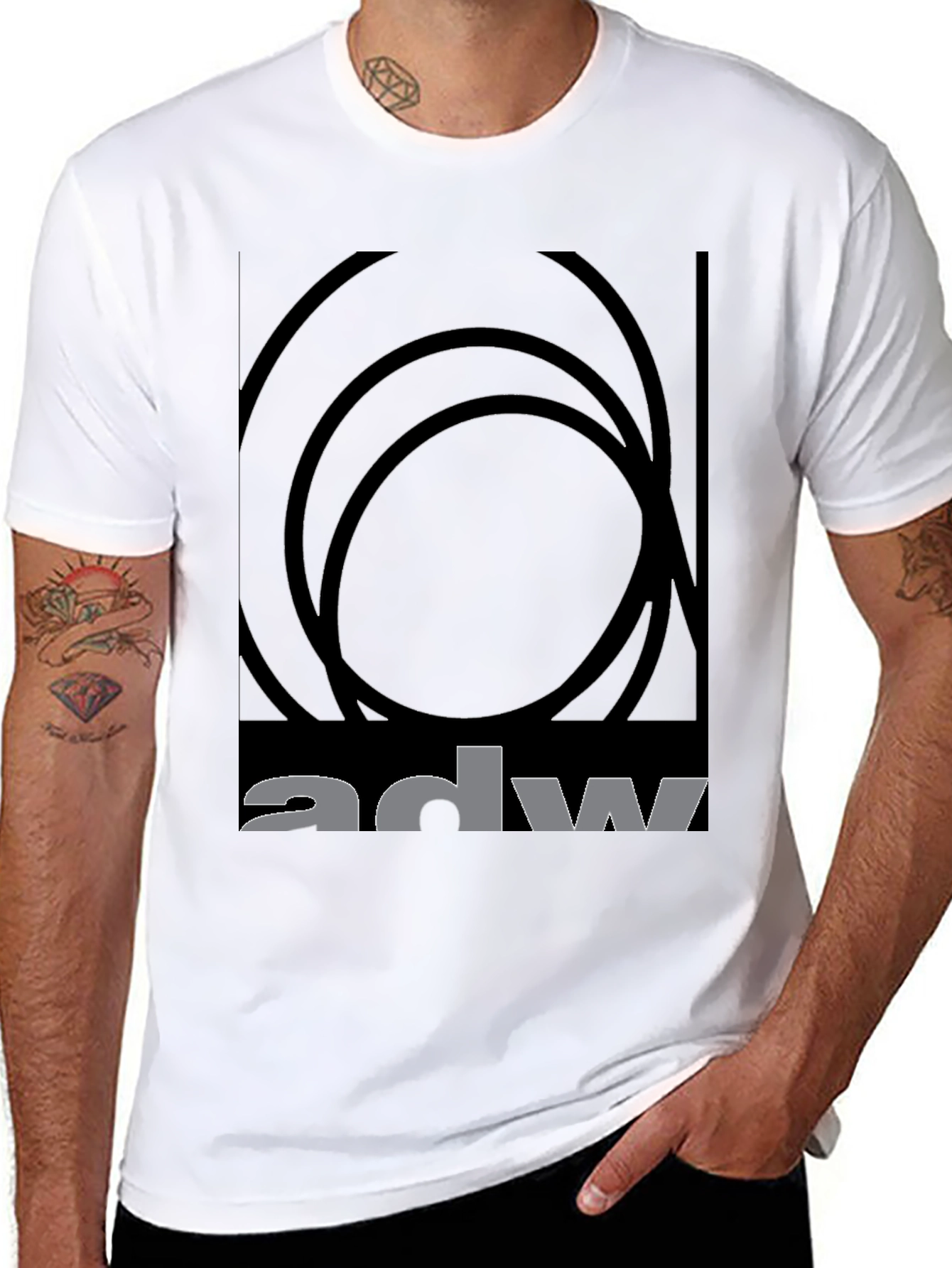 ADW Graphic Black T-Shirt - Modern Design