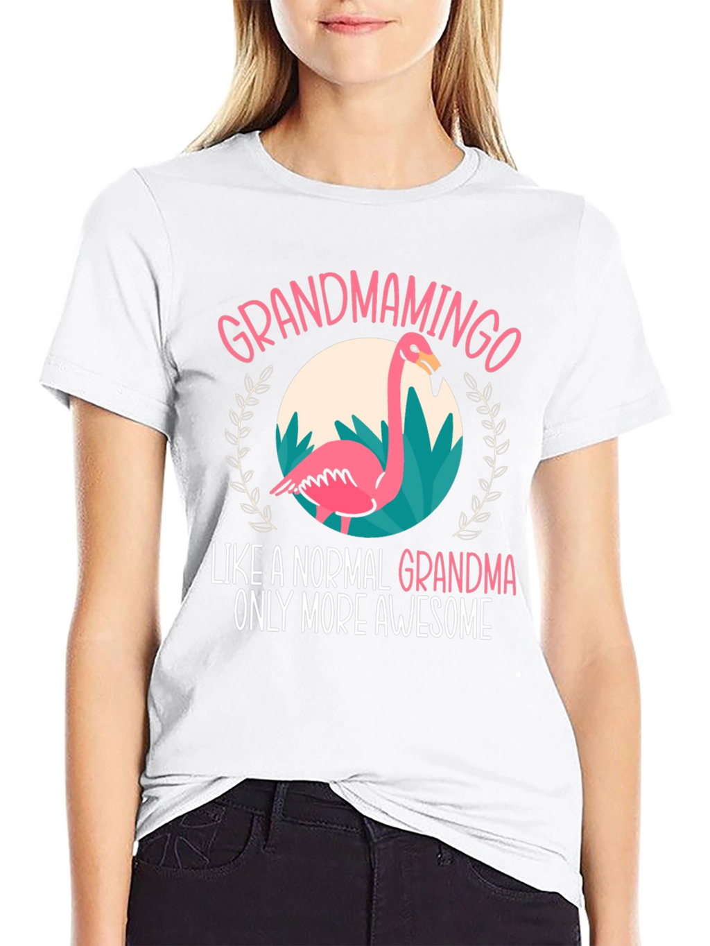 Grandmamingo T-Shirt - Awesome Grandma Flamingo Tee