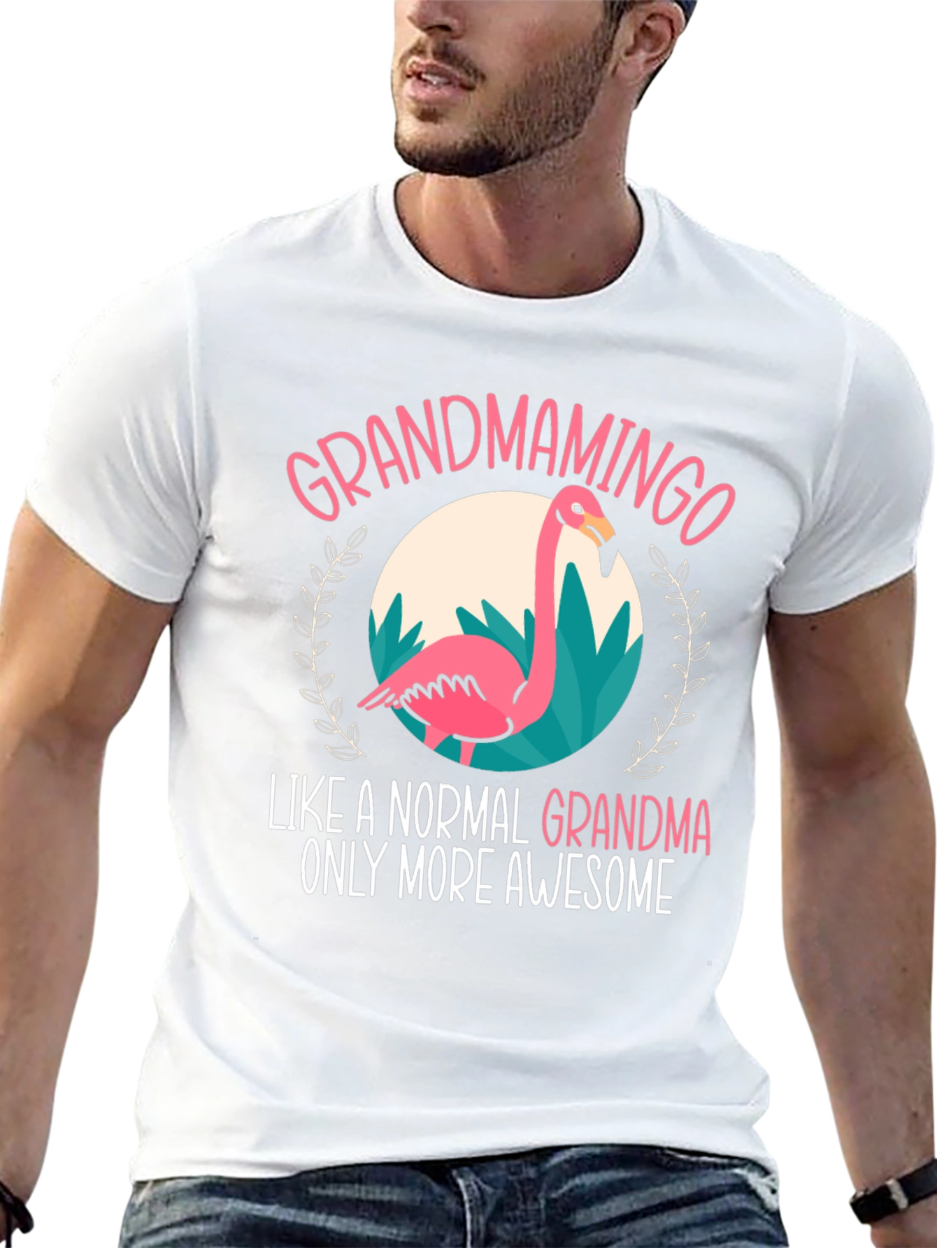 Grandmamingo T-Shirt - Awesome Grandma Flamingo Tee