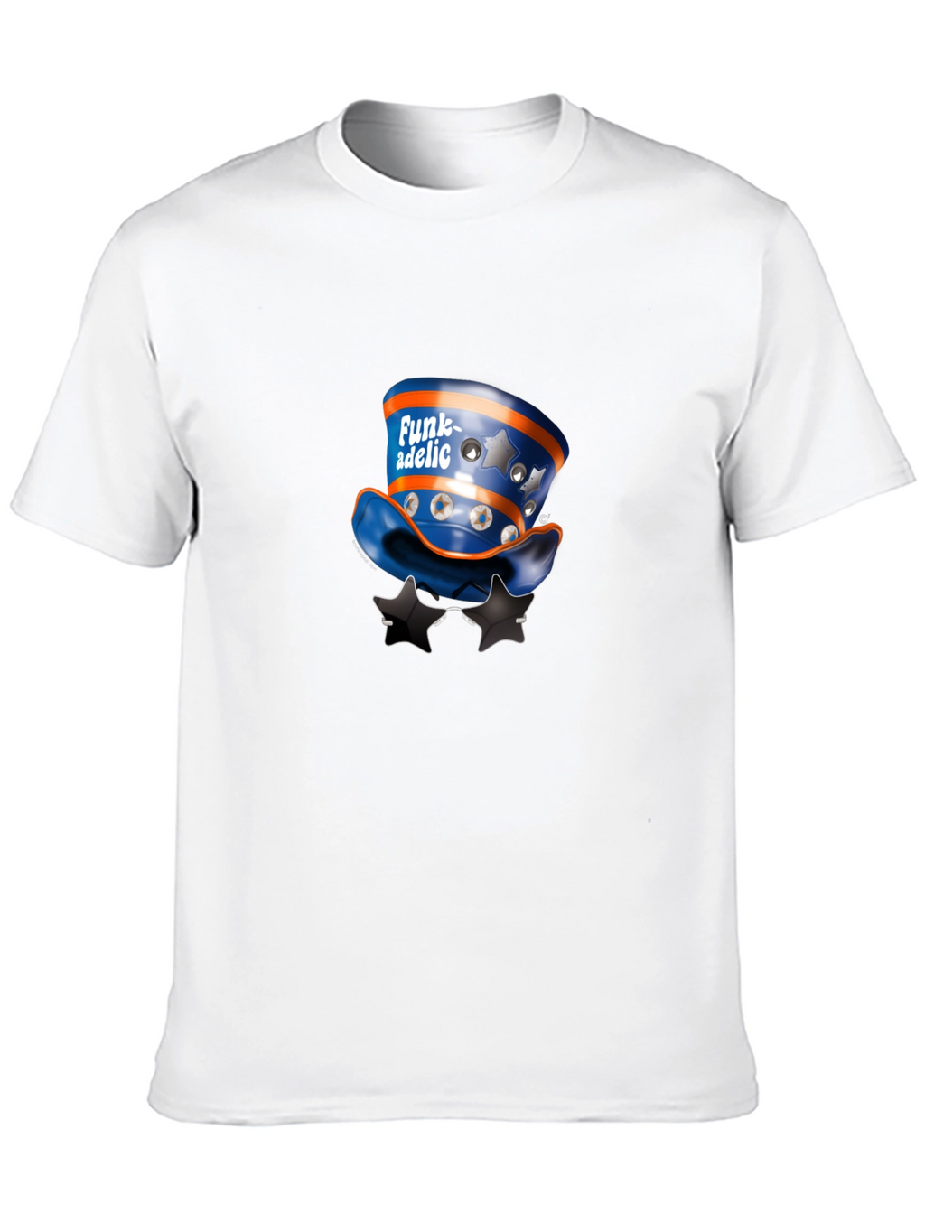 Funky Hat & Stars Black T-Shirt