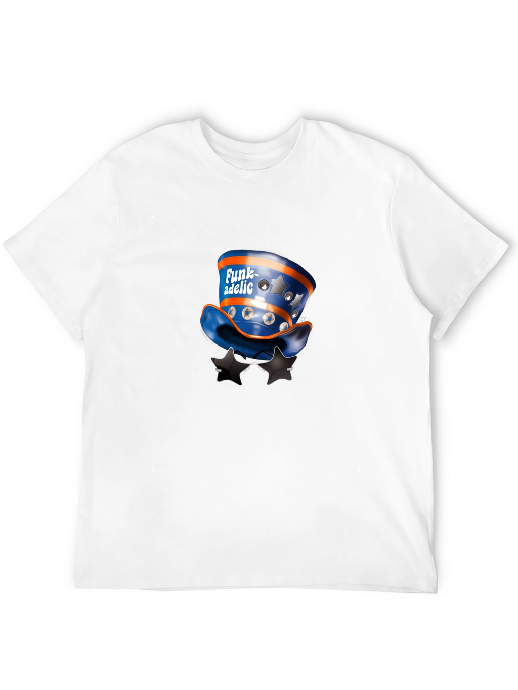 Funky Hat & Stars Black T-Shirt