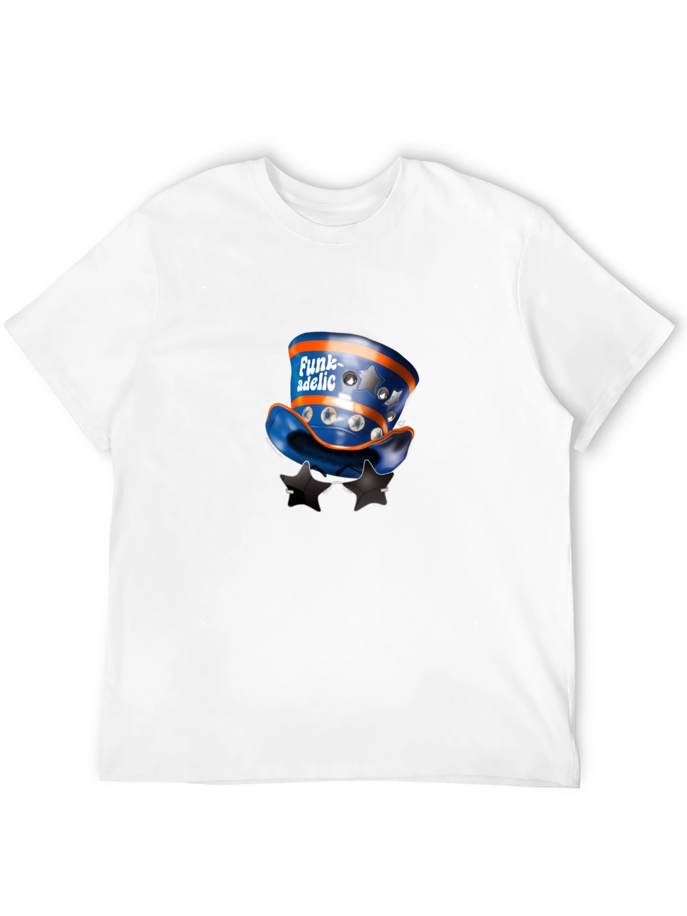 Funky Hat & Stars Black T-Shirt