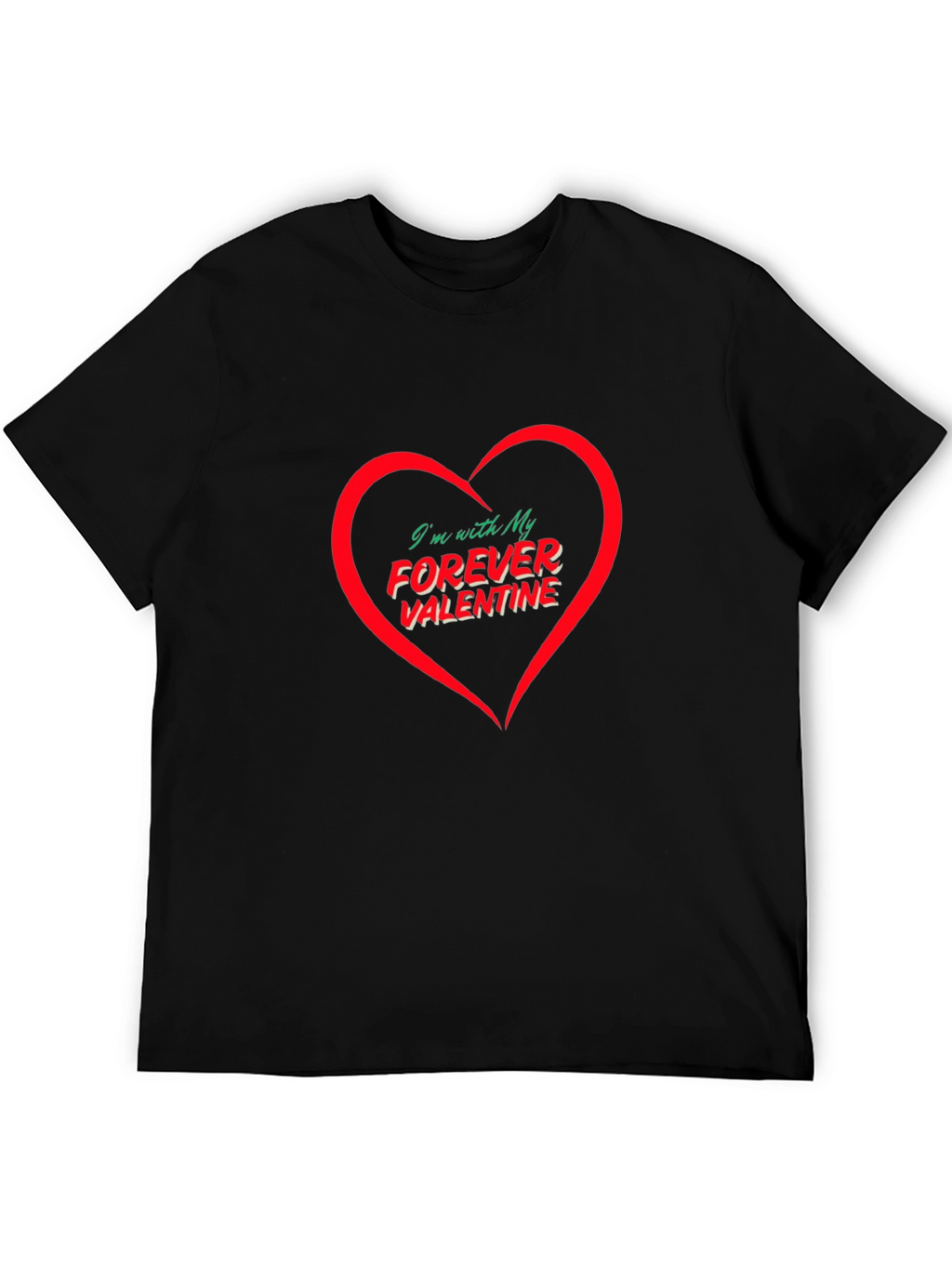 Forever Valentine Graphic Tee - Mens Black T-Shirt