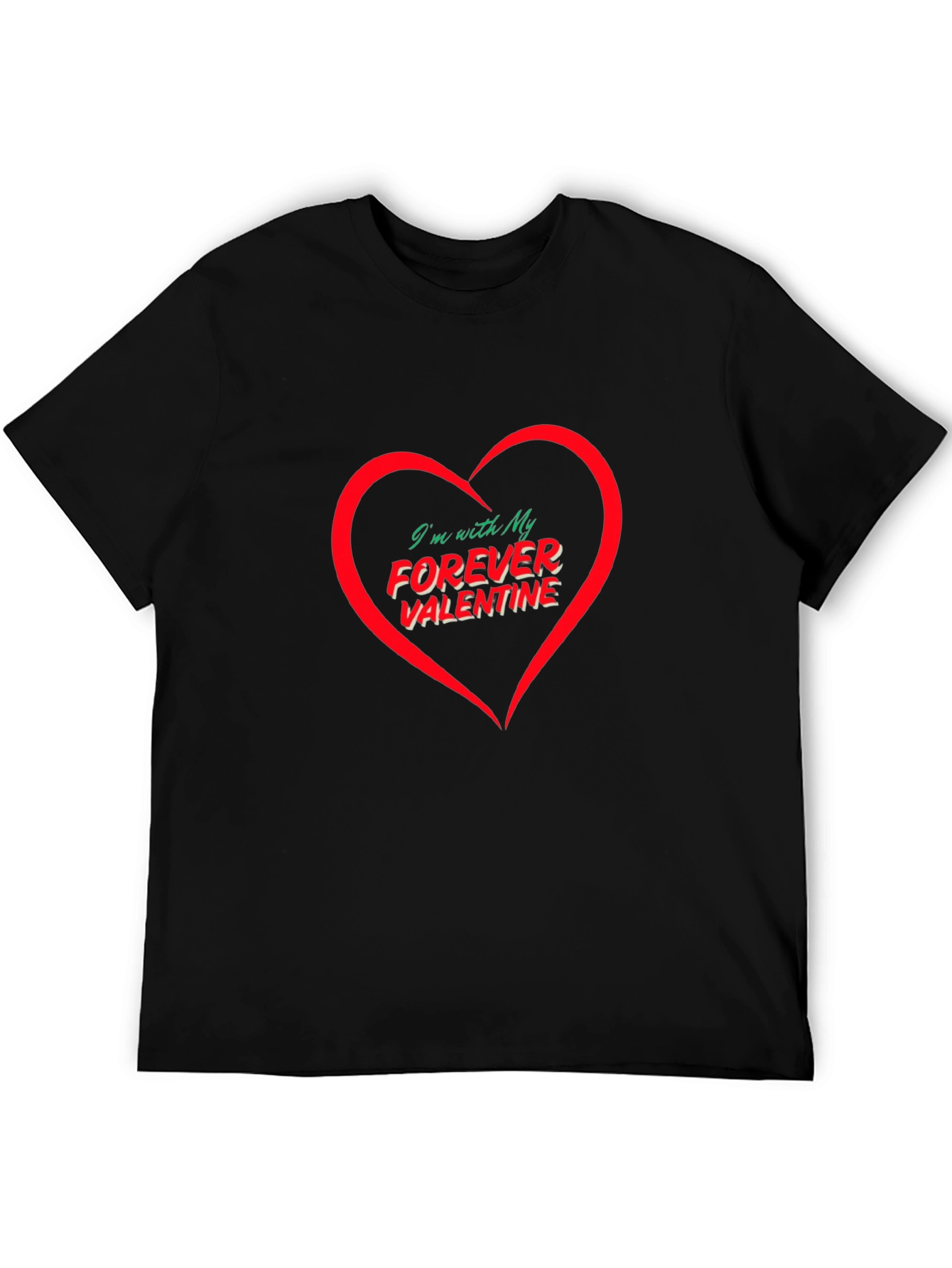 Forever Valentine Graphic Tee - Mens Black T-Shirt