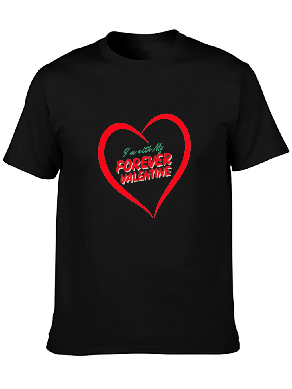 Forever Valentine Graphic Tee - Mens Black T-Shirt