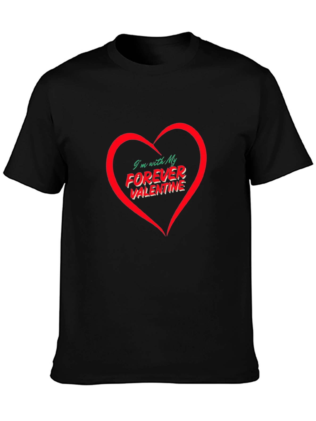 Forever Valentine Graphic Tee - Mens Black T-Shirt