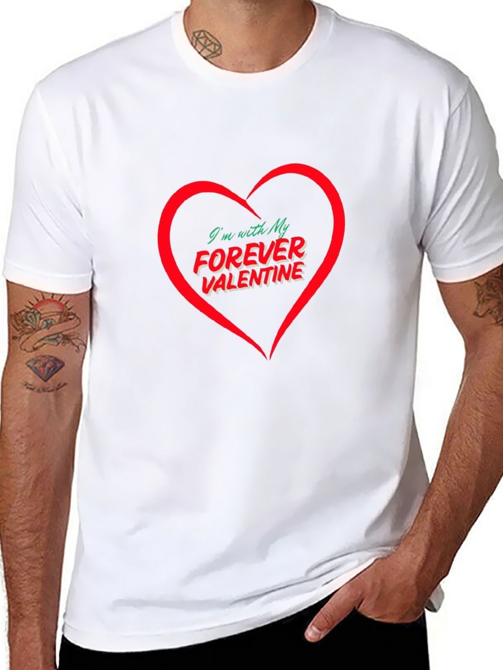 Forever Valentine Graphic Tee - Mens Black T-Shirt