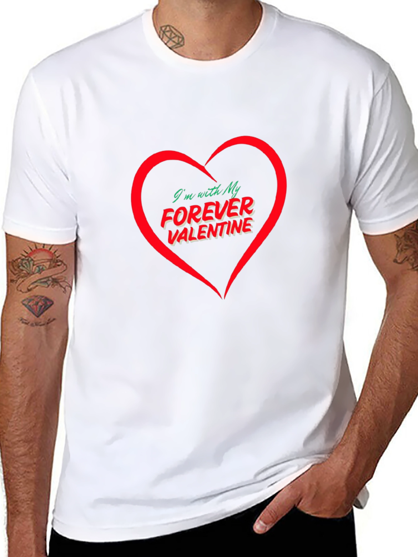 Forever Valentine Graphic Tee - Mens Black T-Shirt