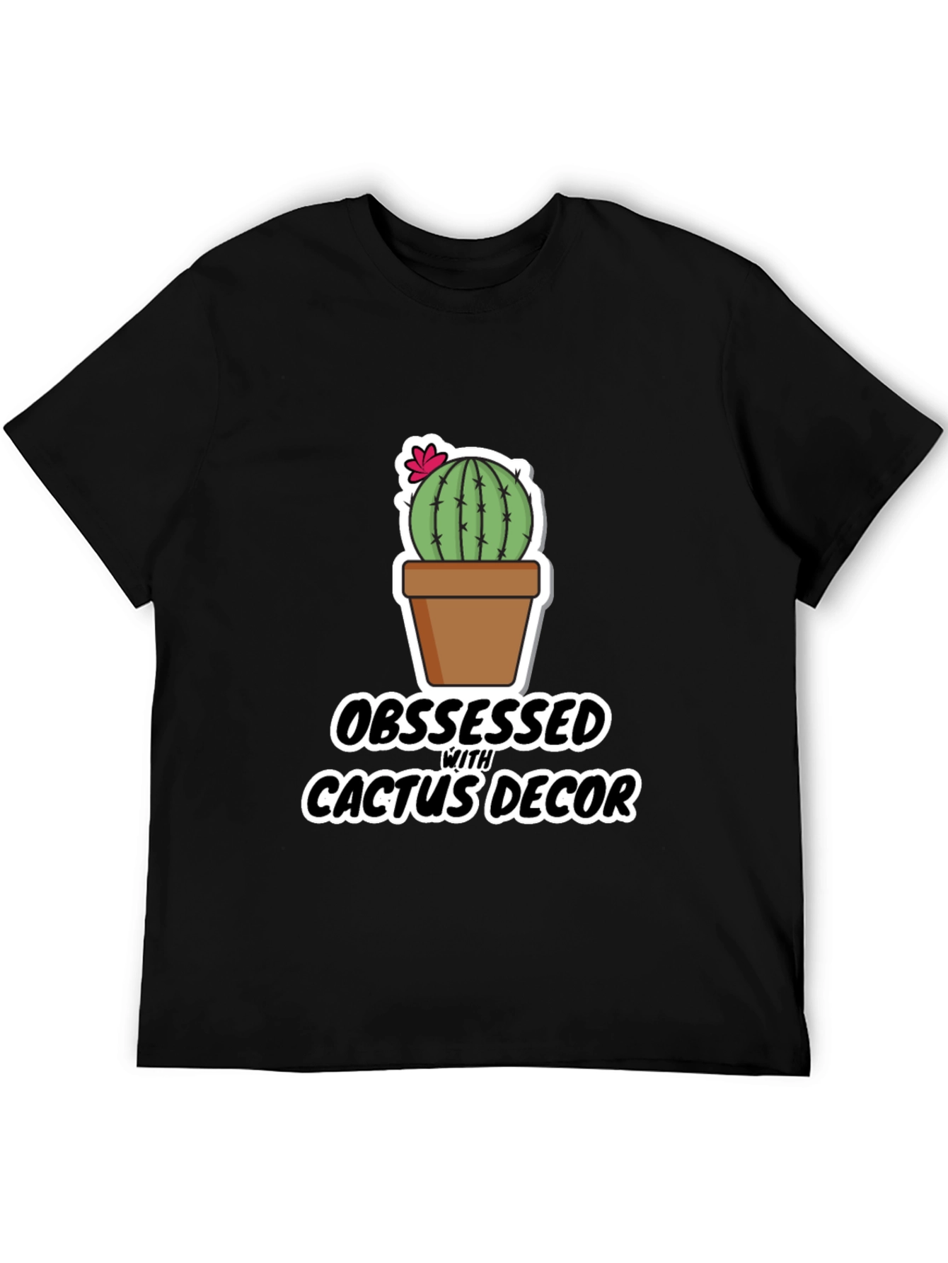 Obsessed With Cactus Decor Graphic T-Shirt