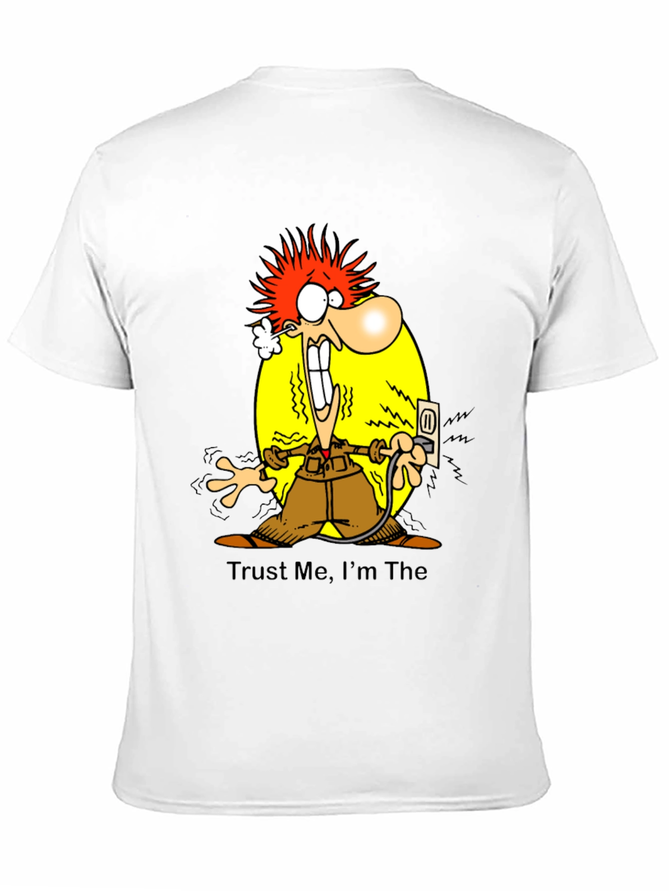 Electrocuted Cartoon Graphic T-Shirt