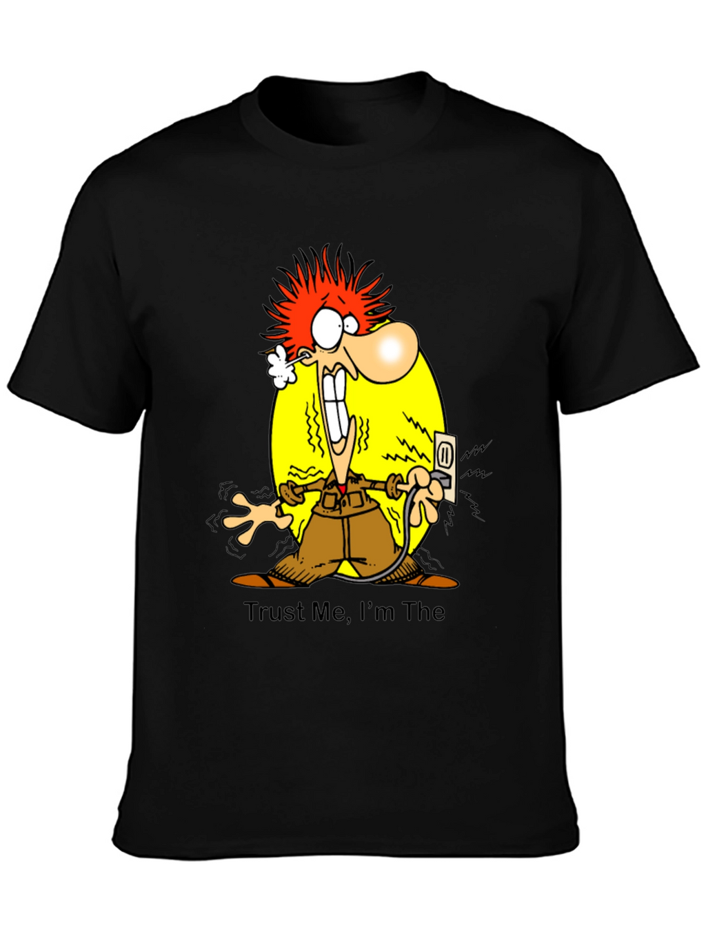 Electrocuted Cartoon Graphic T-Shirt