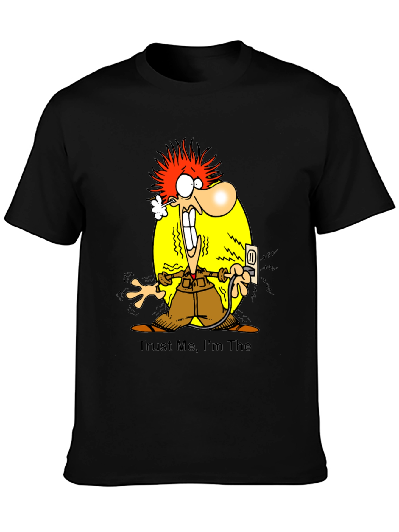 Electrocuted Cartoon Graphic T-Shirt