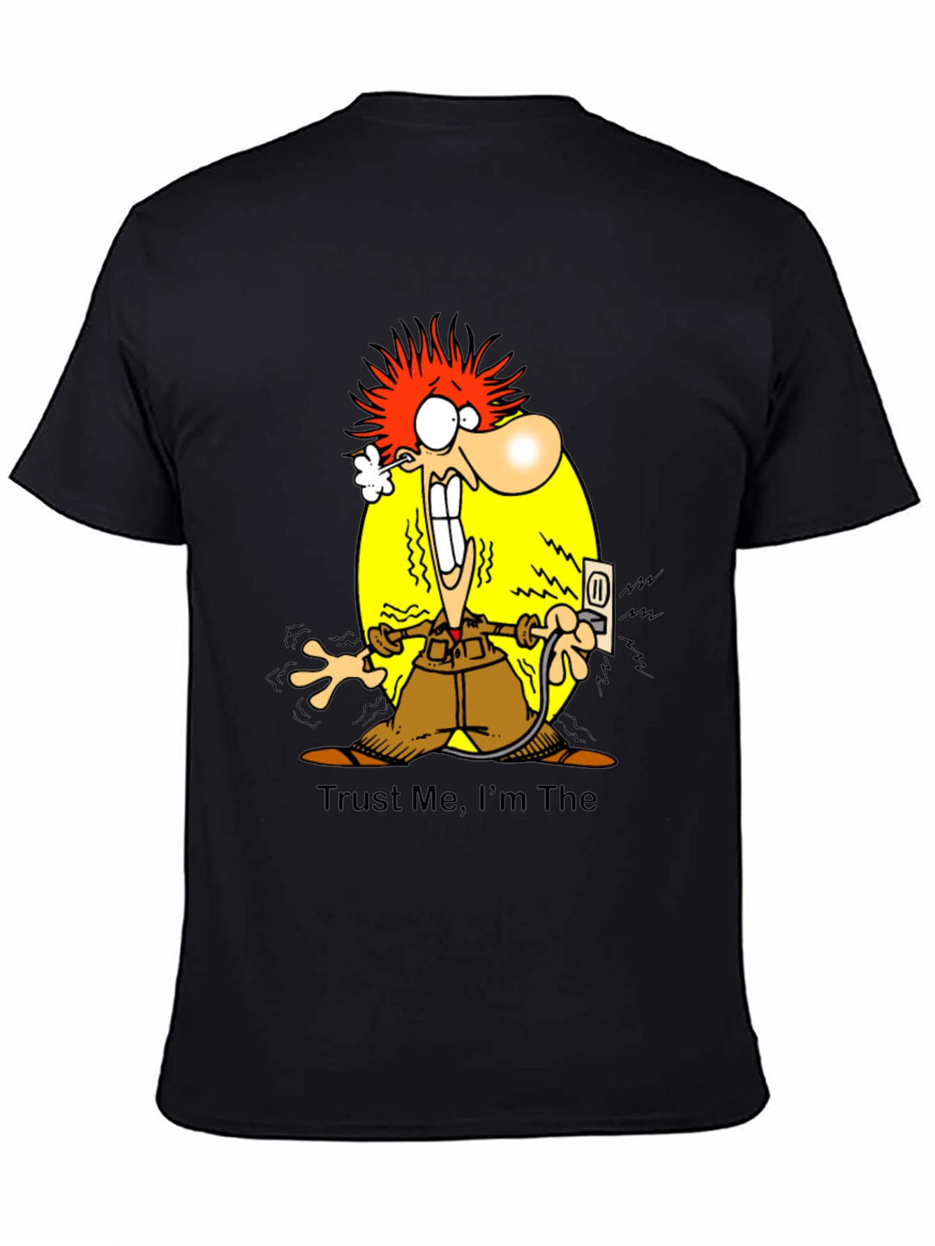 Electrocuted Cartoon Graphic T-Shirt
