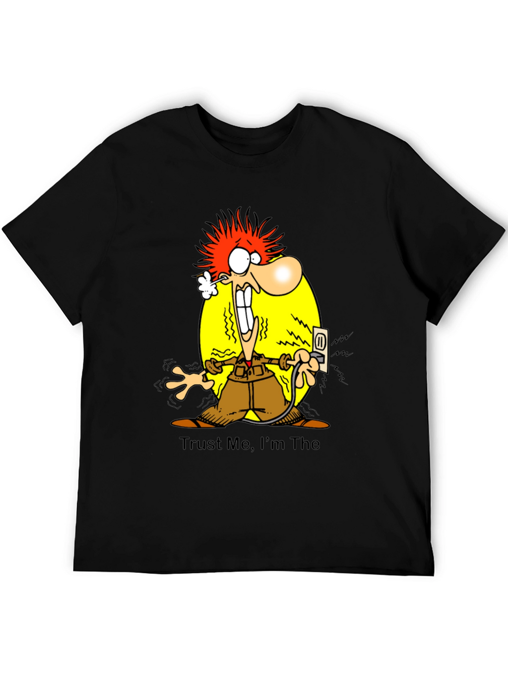 Electrocuted Cartoon Graphic T-Shirt