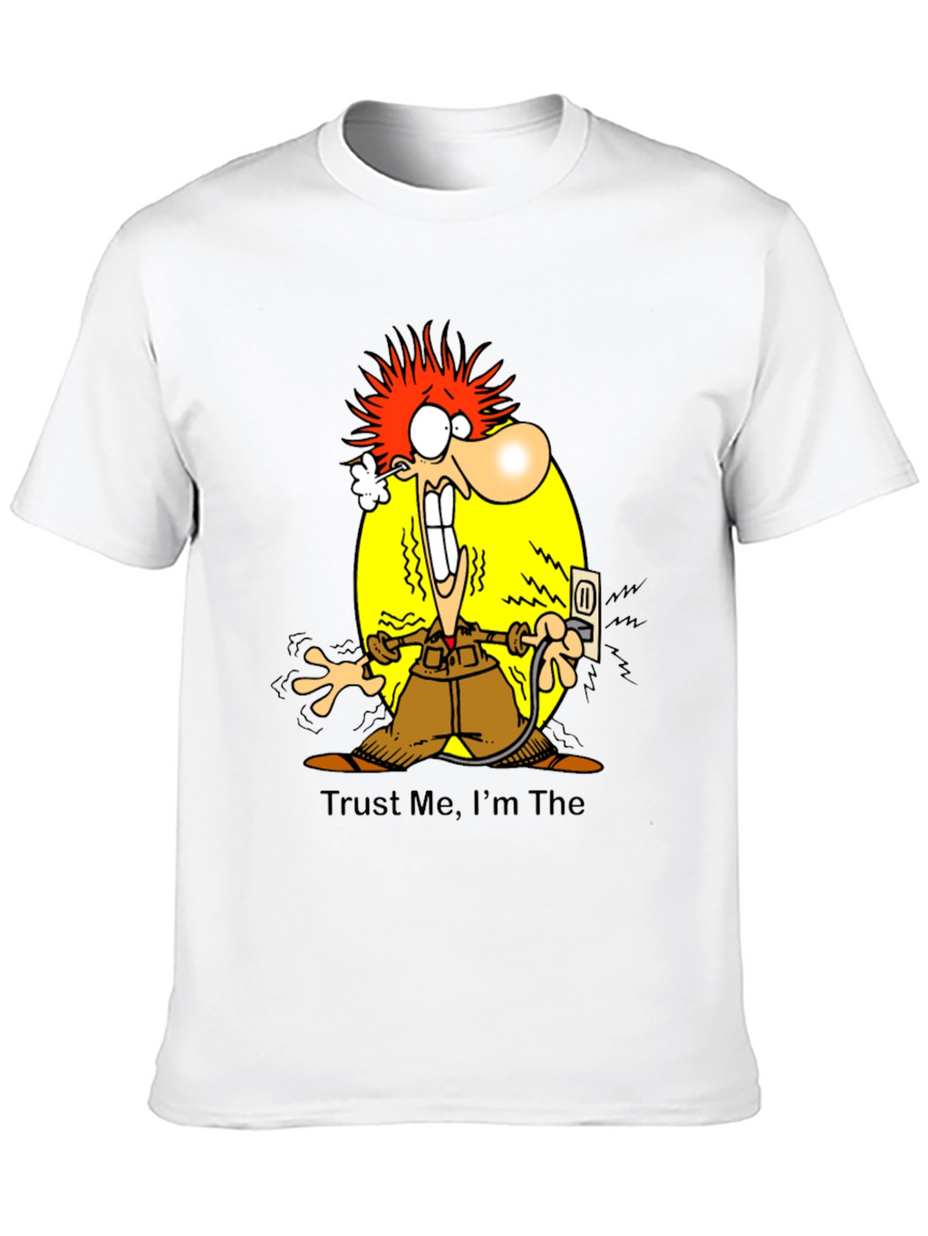 Electrocuted Cartoon Graphic T-Shirt