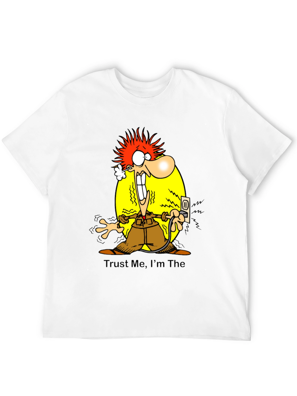Electrocuted Cartoon Graphic T-Shirt