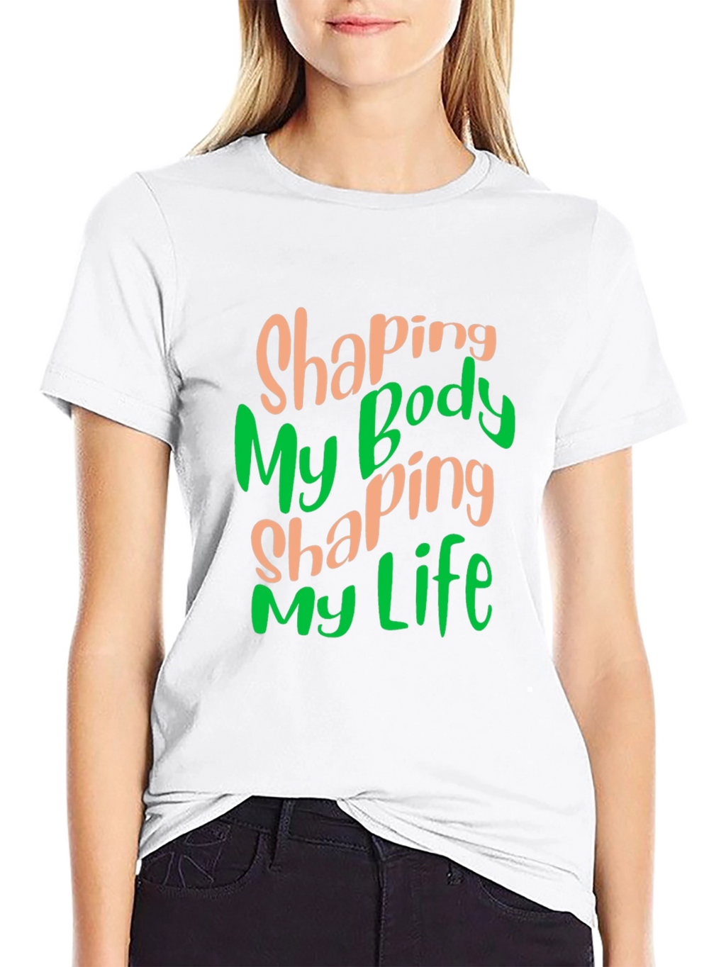 Shaping My Body Shaping My Life Black T-Shirt