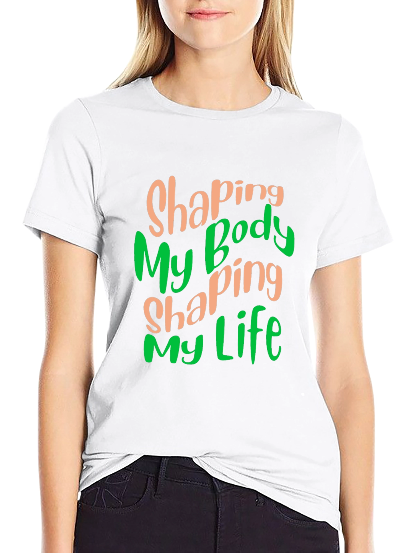 Shaping My Body Shaping My Life Black T-Shirt