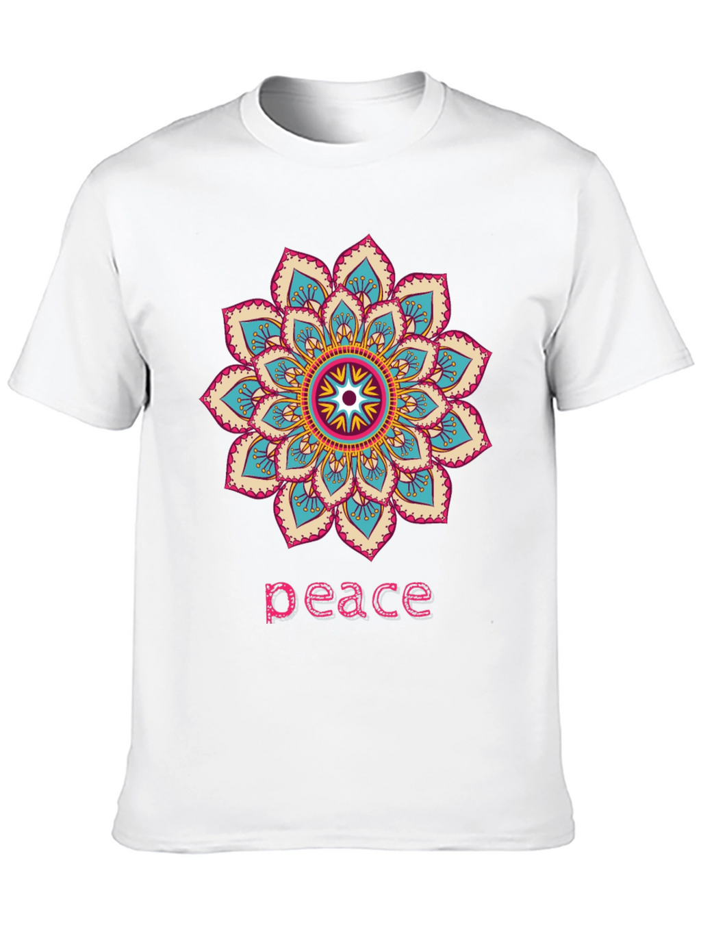 Peace Mandala Graphic T-Shirt - Black