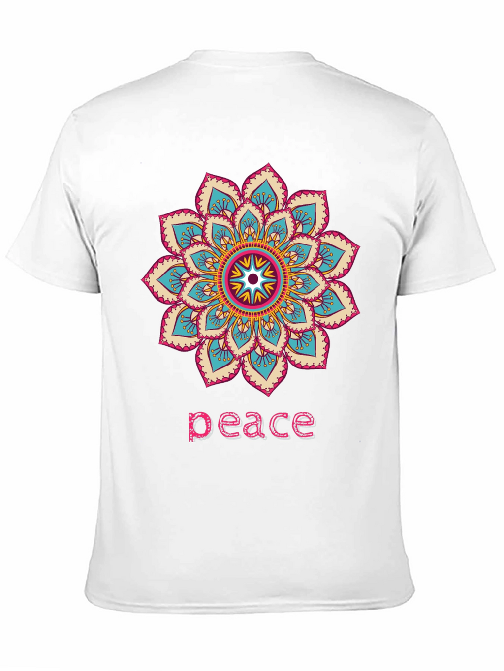 Peace Mandala Graphic T-Shirt - Black