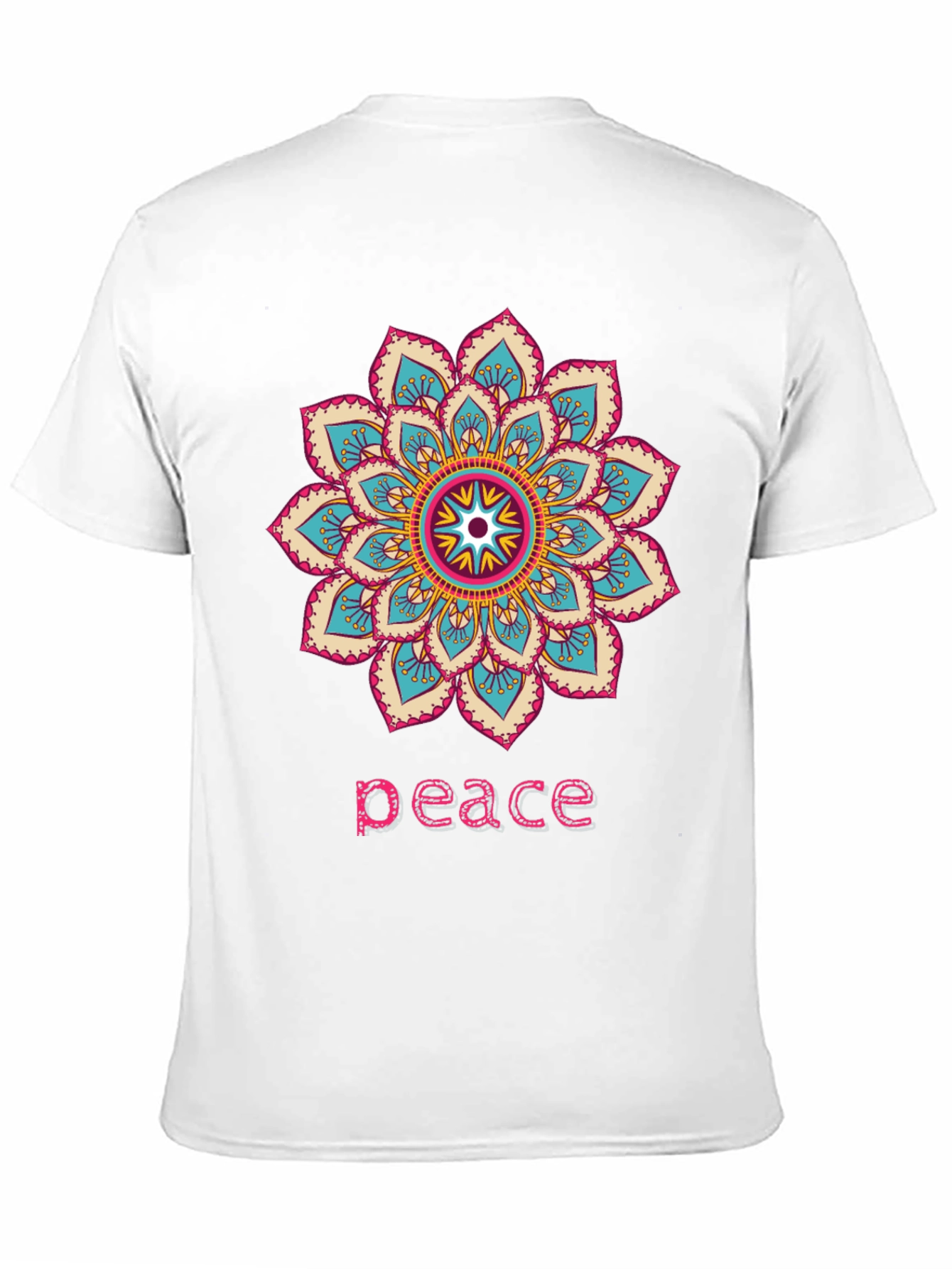 Peace Mandala Graphic T-Shirt - Black
