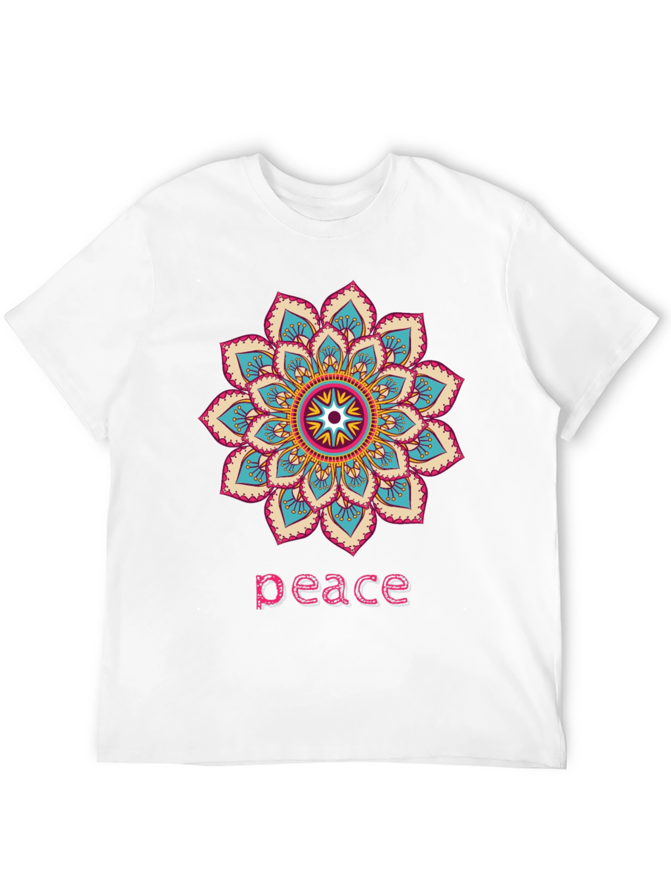 Peace Mandala Graphic T-Shirt - Black