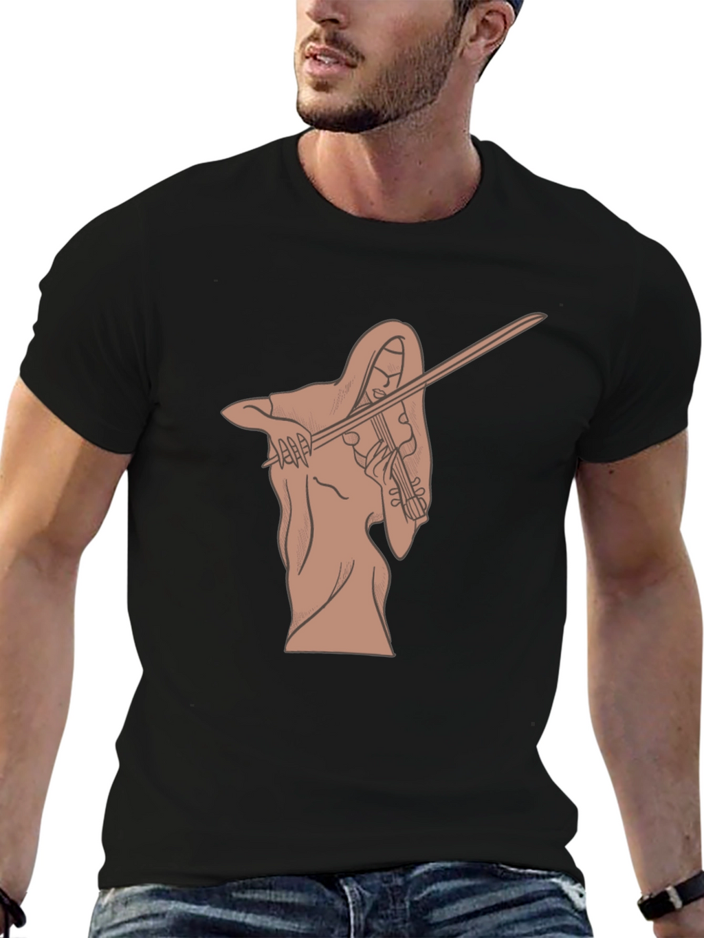 Musician Graphic Tee - Black Unisex T-Shirt