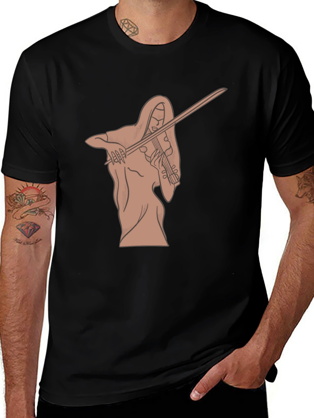 Musician Graphic Tee - Black Unisex T-Shirt