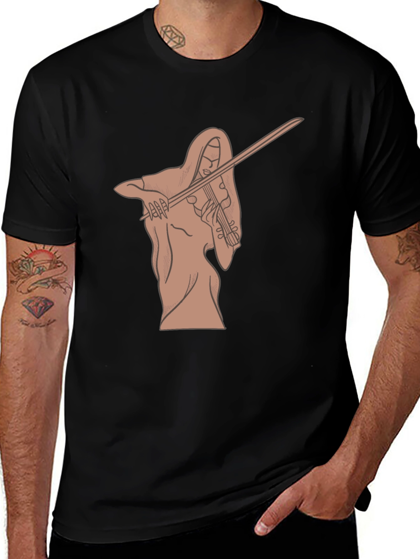 Musician Graphic Tee - Black Unisex T-Shirt