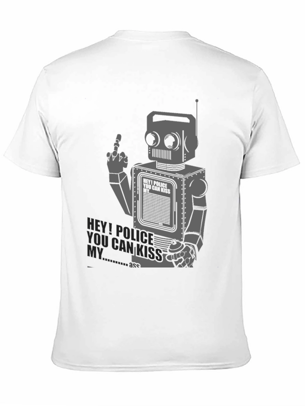 Robot Rebellion Tee - Middle Finger Graphic T-Shirt