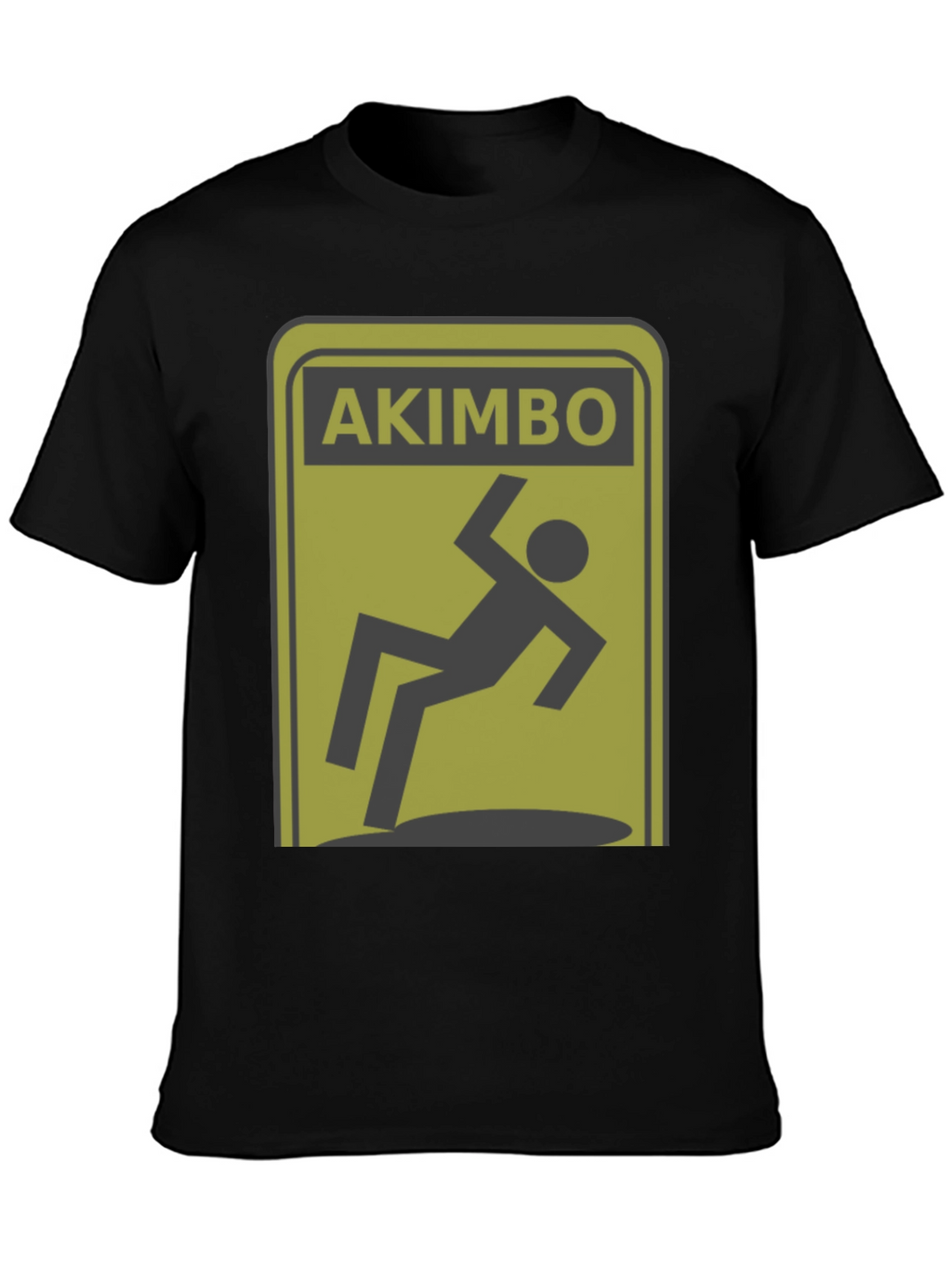 Akimbo Falling Hazard Warning Novelty T-Shirt