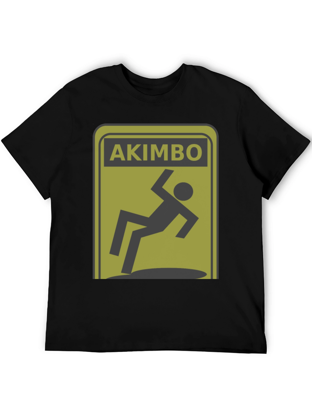 Akimbo Falling Hazard Warning Novelty T-Shirt