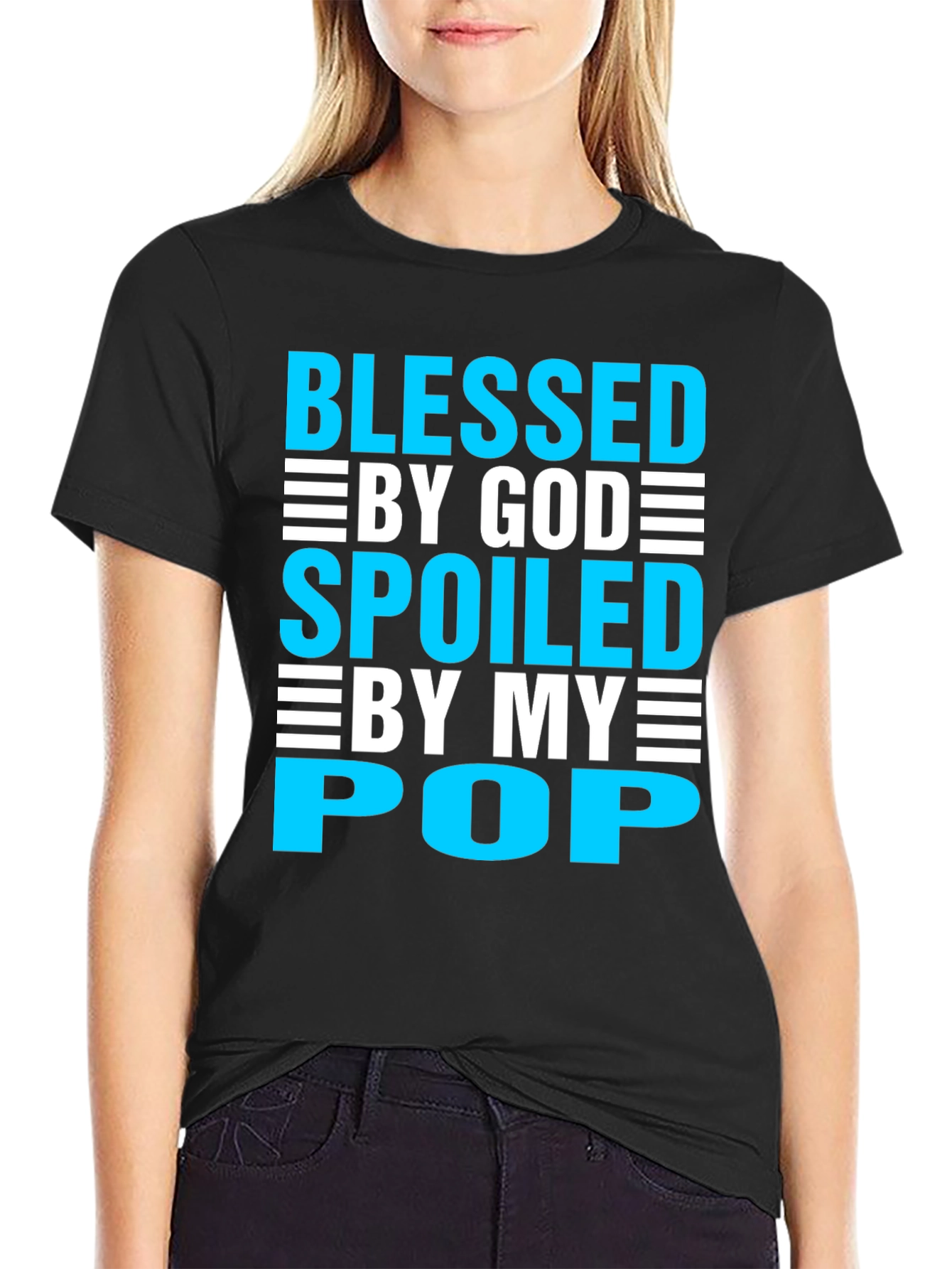 Blessed By God Spoiled By My Pop Mens T-Shirt