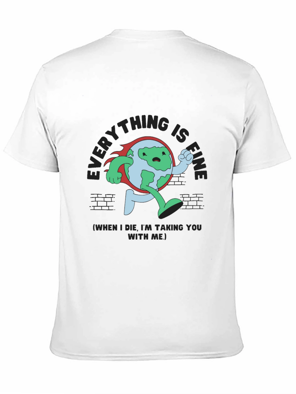 Everything Is Fine Running Earth Black T-Shirt