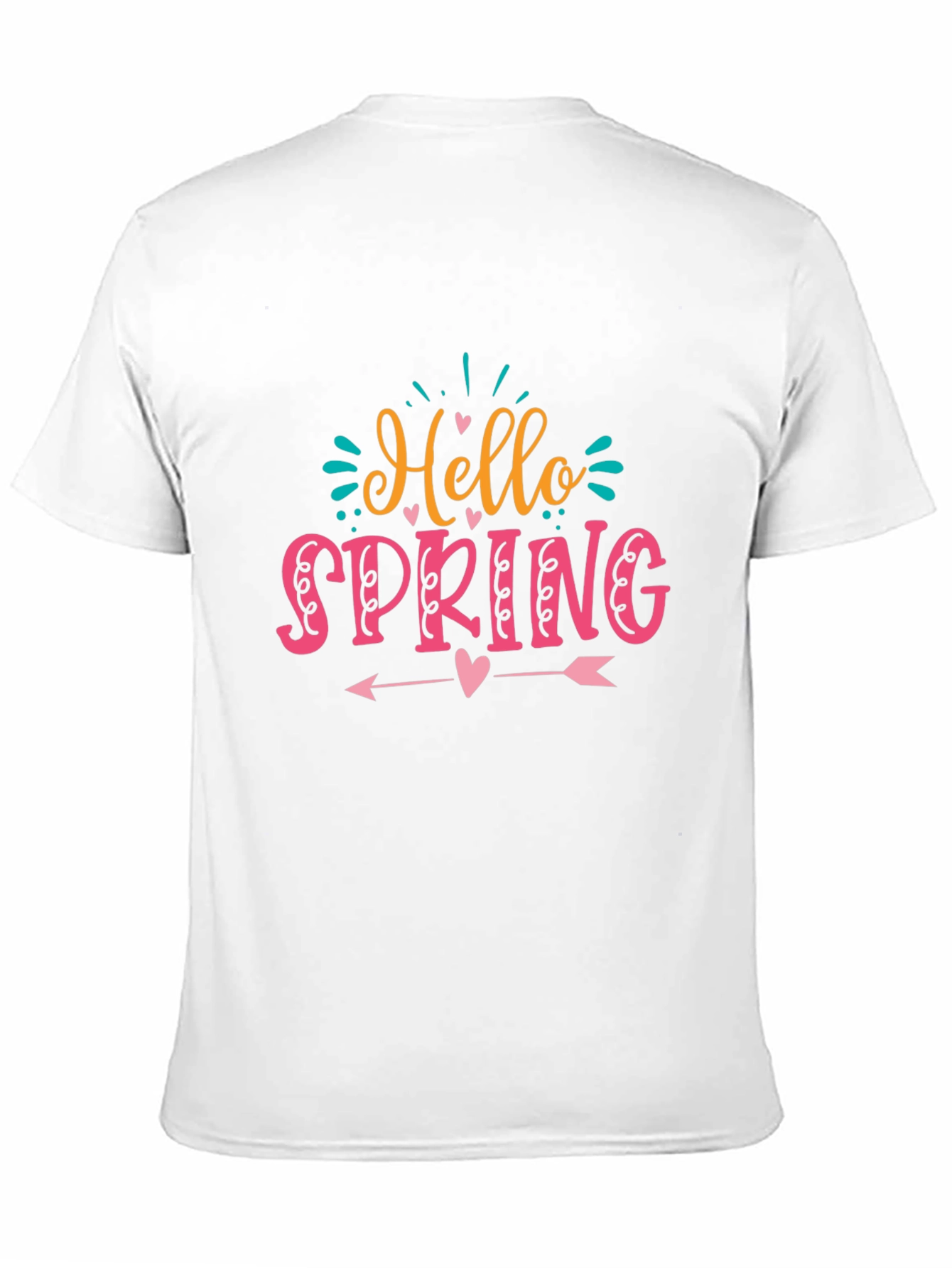 Hello Spring Graphic T-Shirt Black Cotton Tee