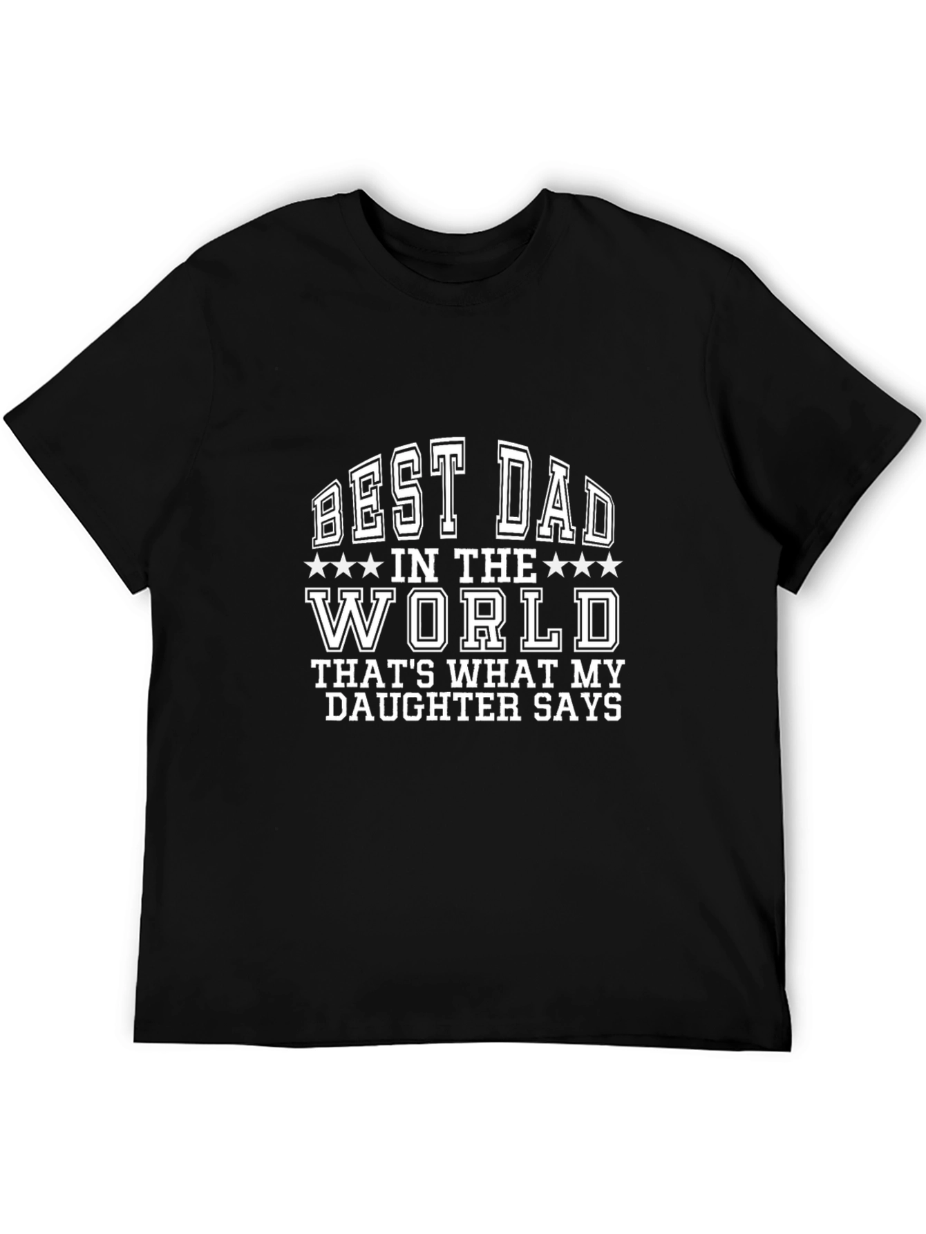 Best Dad in the World T-Shirt - Black Fathers Day Tee