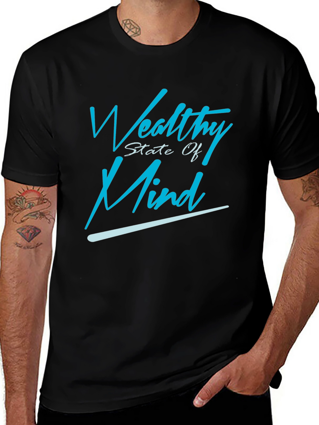 Wealthy State of Mind Graphic Tee - Black