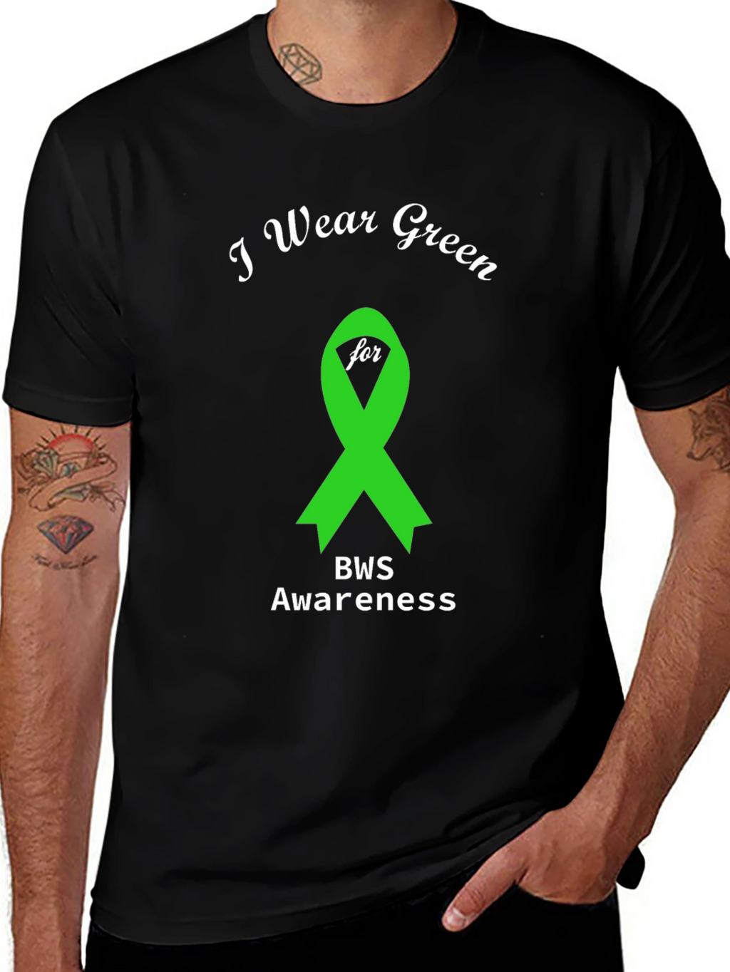 Green BWS Awareness Ribbon T-Shirt