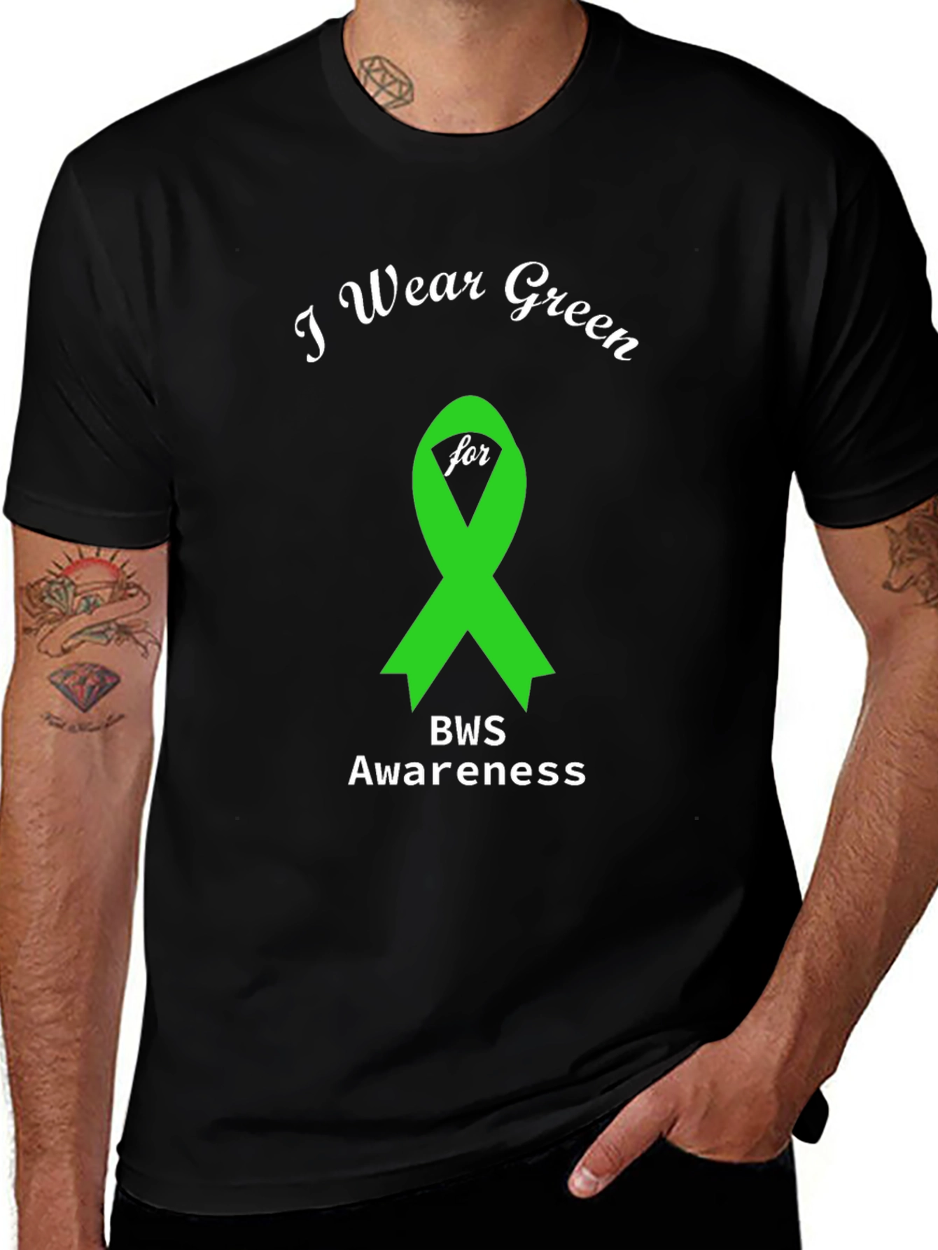Green BWS Awareness Ribbon T-Shirt