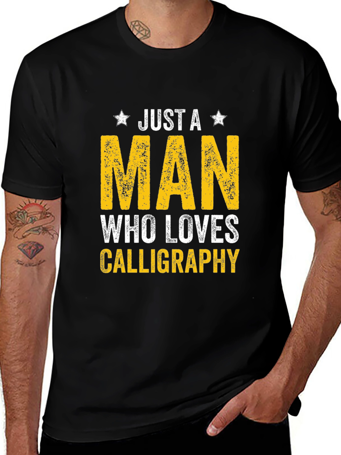 Just A Man Who Loves Calligraphy T-Shirt