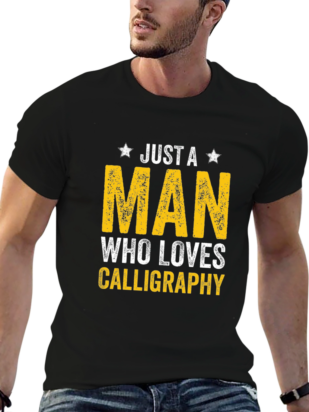 Just A Man Who Loves Calligraphy T-Shirt