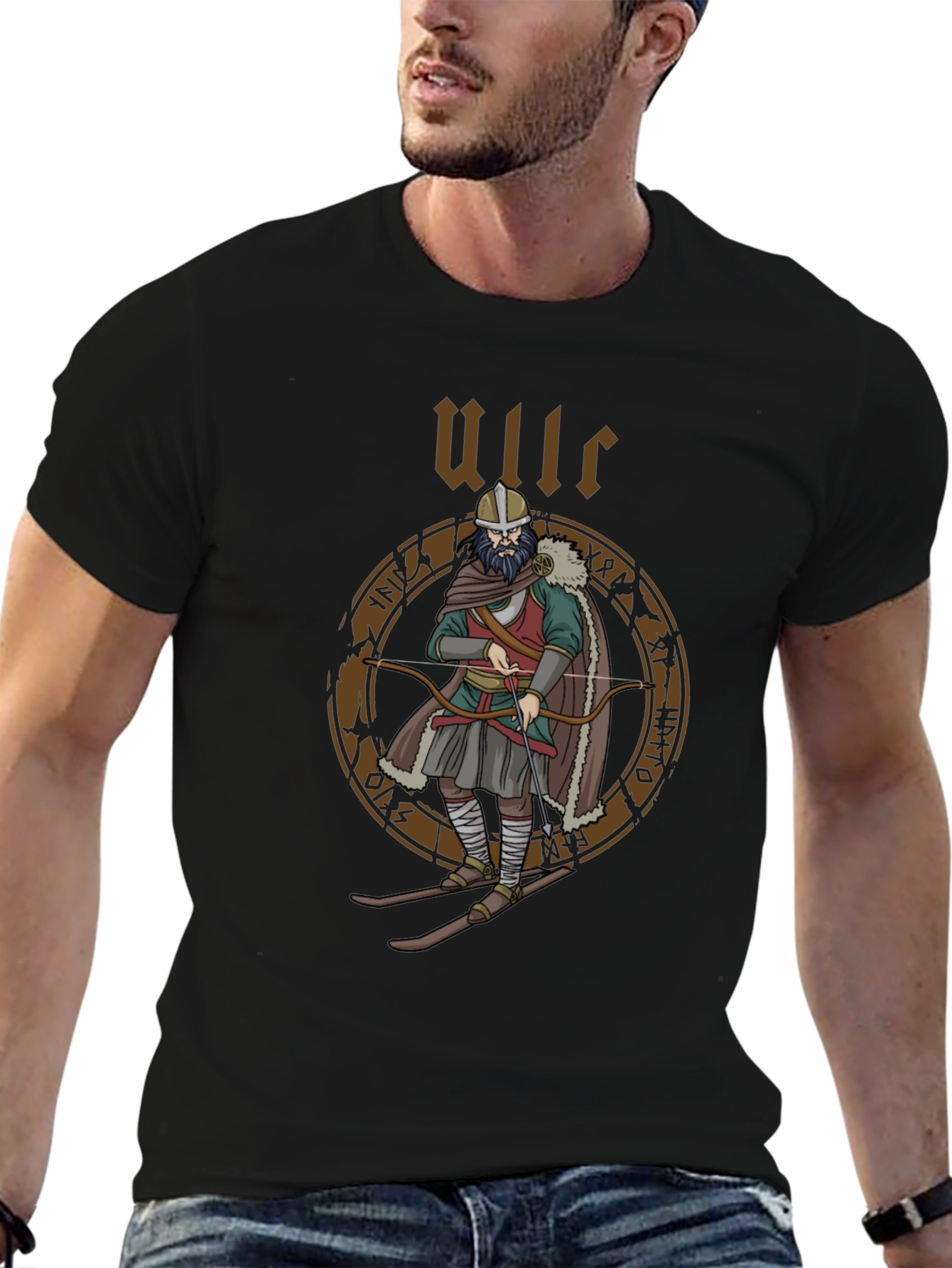 Ullr Viking T-Shirt - Norse Mythology Archer Design