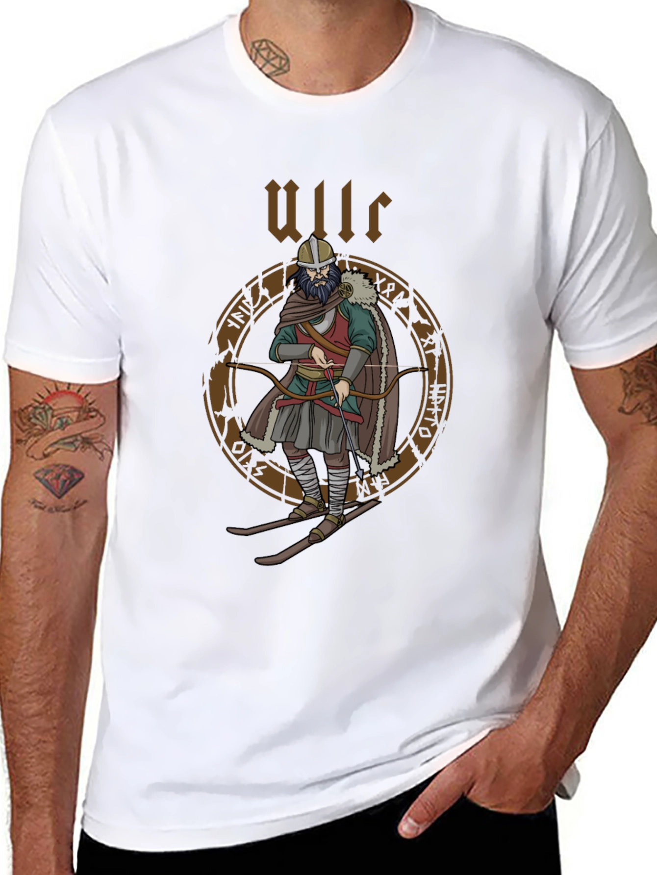 Ullr Viking T-Shirt - Norse Mythology Archer Design