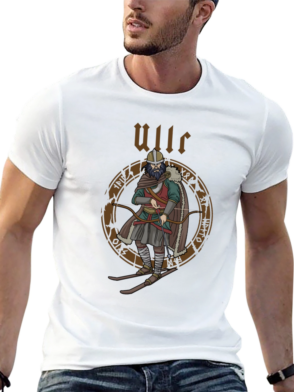 Ullr Viking T-Shirt - Norse Mythology Archer Design