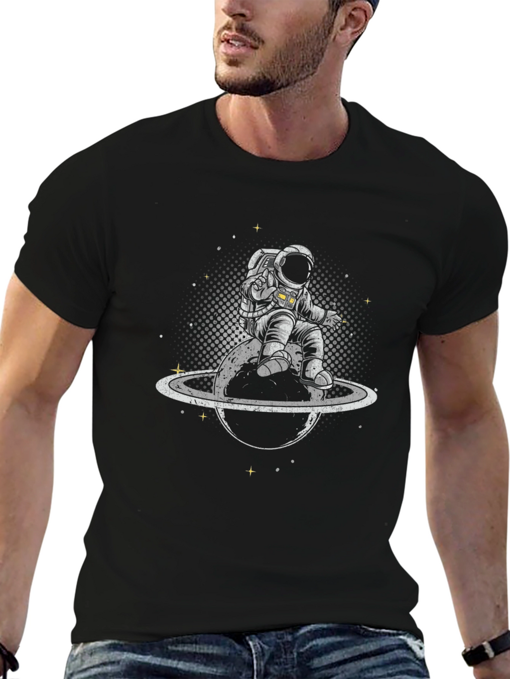Astronaut Planet Graphic T-Shirt