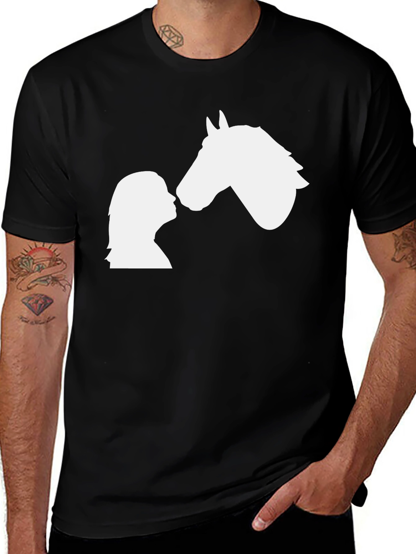 Horse Lovers Black T-Shirt