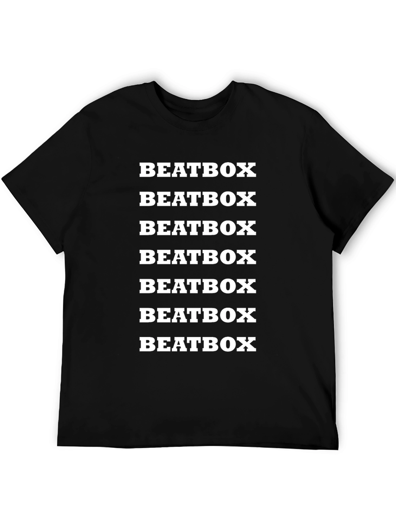 Beatbox Text Black T-Shirt