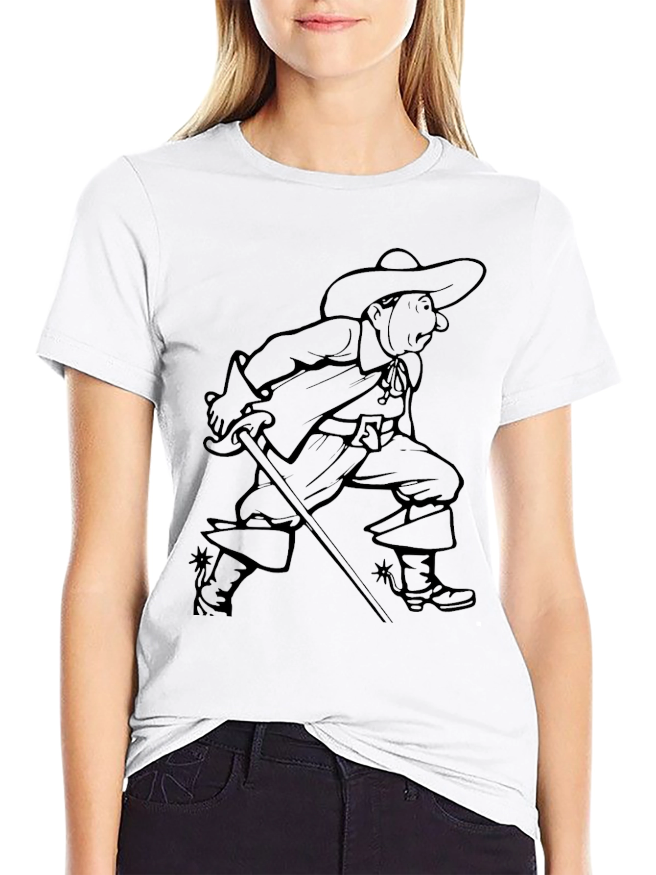 Musketeer Graphic T-Shirt - Black