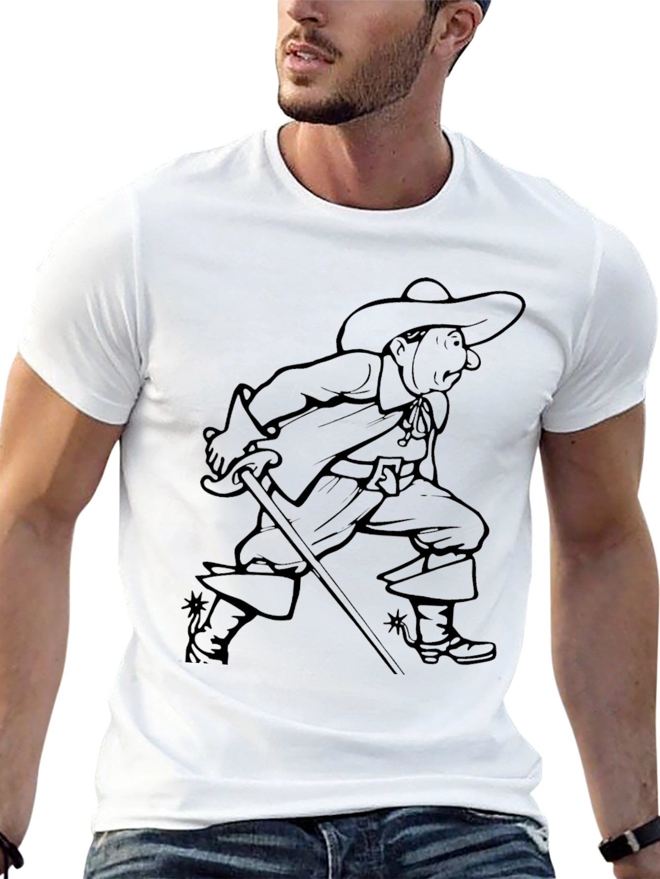 Musketeer Graphic T-Shirt - Black